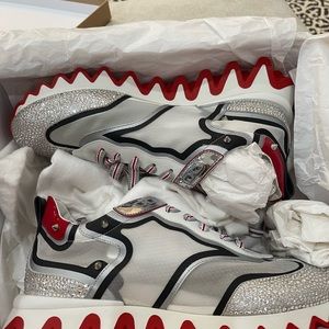 Real Christian Louboutin sparkle sneakers